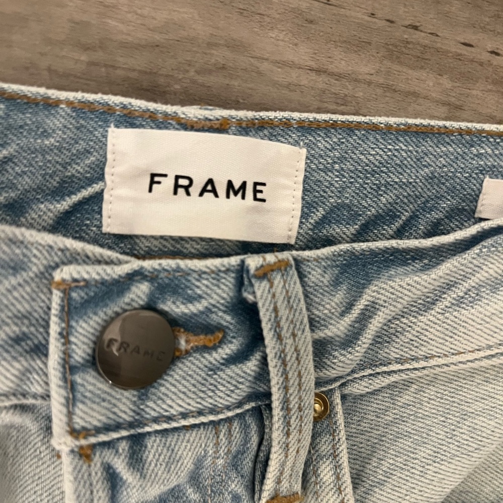 Frame Denim Light Blue Straight Jeans - Picture 3 of 4